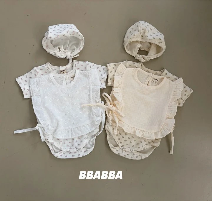Bbabba - Korean Baby Fashion - #babyfever - Fiore Floral Suit (Bonnet Set) - 8