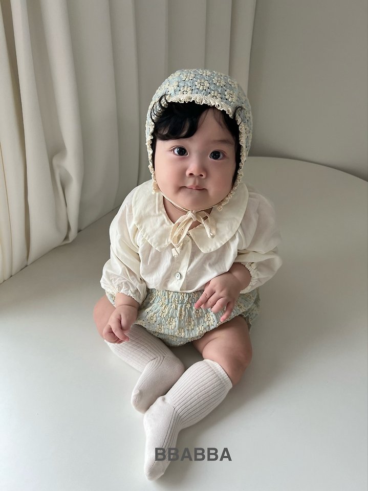 Bbabba - Korean Baby Fashion - #babygirlfashion - I Love Lace Bonnet (Baby) - 7
