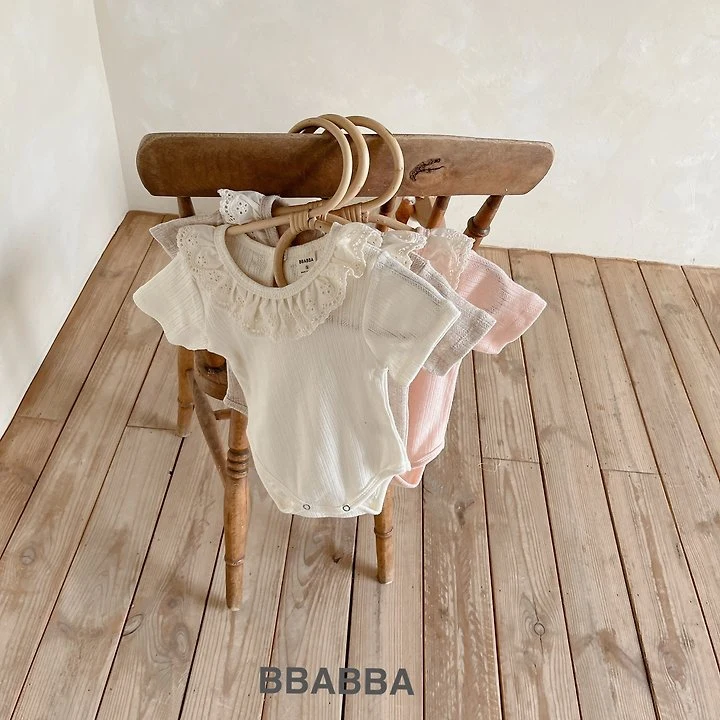 Bbabba - Korean Baby Fashion - #babylifestyle - Frill Eyelet Suit - 11