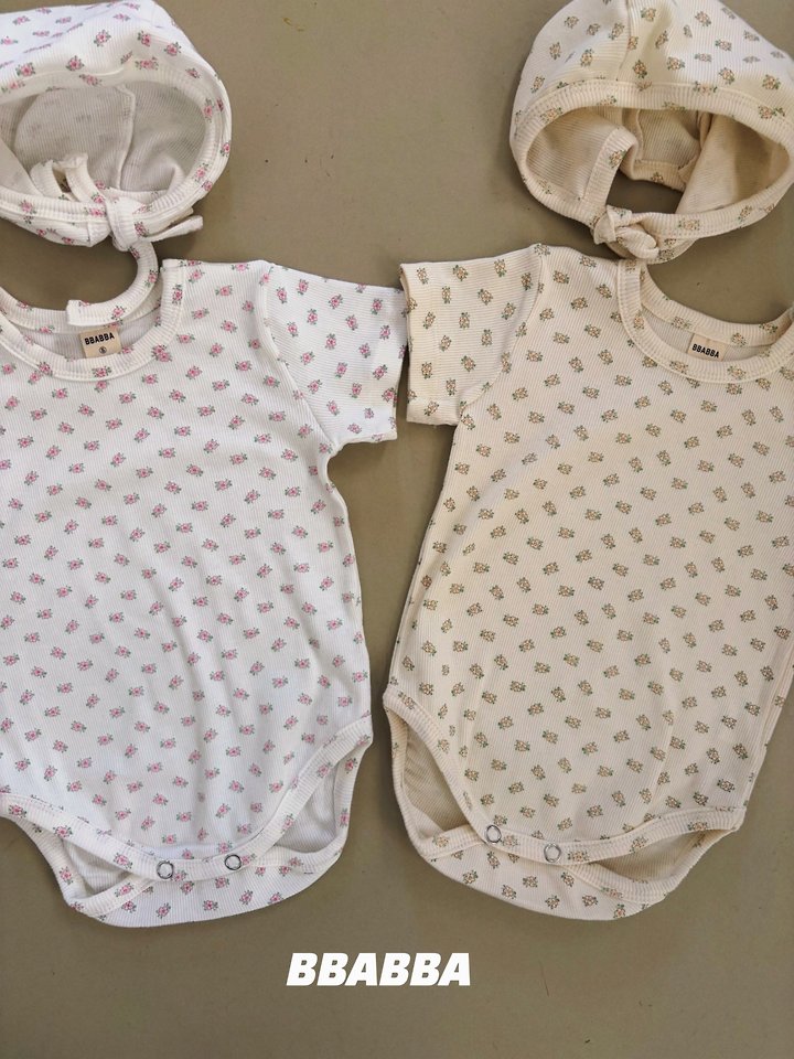 Bbabba - Korean Baby Fashion - #babylifestyle - Fiore Floral Suit (Bonnet Set) - 10