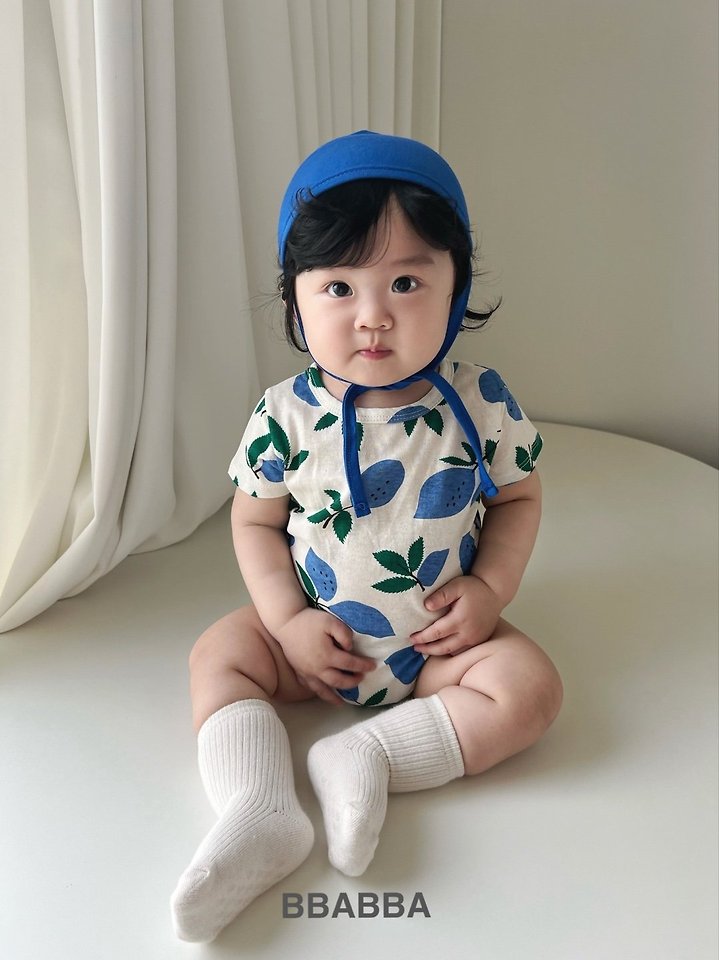 Bbabba - Korean Baby Fashion - #babylifestyle - Summer Lemon Pointed Hat Suit (Bonnet Set)