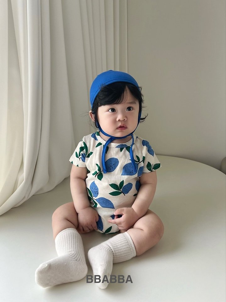 Bbabba - Korean Baby Fashion - #babyoninstagram - Summer Lemon Pointed Hat Suit (Bonnet Set) - 2
