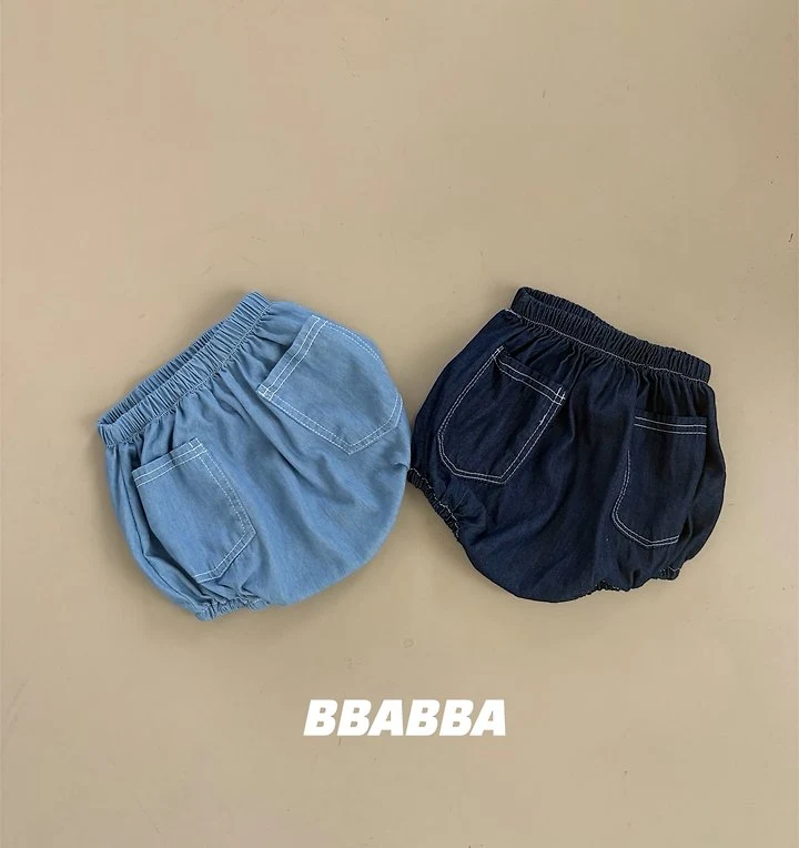 Bbabba - Korean Baby Fashion - #babyoninstagram - Summer Stitch Denim Bloomers