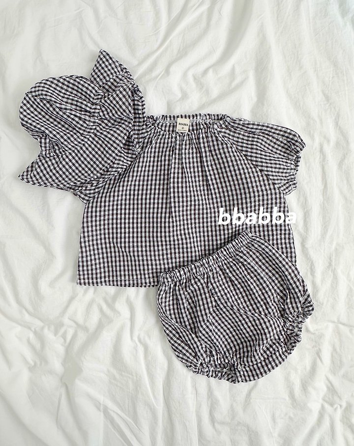 Bbabba - Korean Baby Fashion - #babyootd - Fruit Check Set - 7