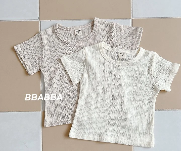 Bbabba - Korean Baby Fashion - #babyootd - Eyelet Tee - 2