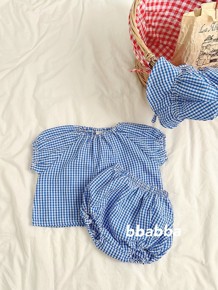 Bbabba - Korean Baby Fashion - #babyoutfit - Fruit Check Set - 9
