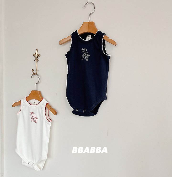 Bbabba - Korean Baby Fashion - #babyoutfit - Lulu Embroidered Sleeveless Suit - 3