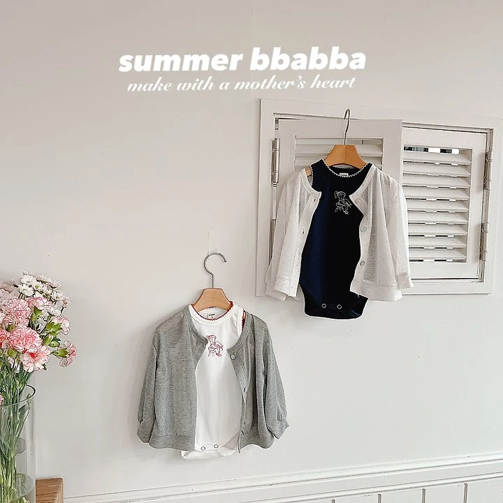 Bbabba - Korean Baby Fashion - #babyoutfit - Lulu Embroidered Sleeveless Suit - 4