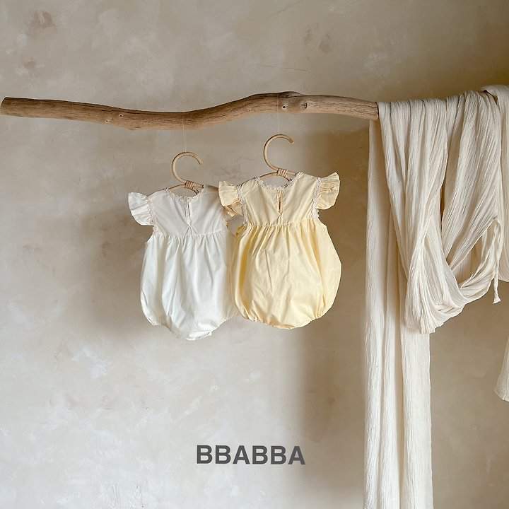 Bbabba - Korean Baby Fashion - #babywear - Flower Wing Embroidered Suit - 4