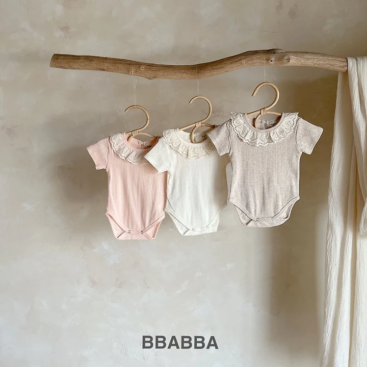 Bbabba - Korean Baby Fashion - #onlinebabyboutique - Frill Eyelet Suit - 2