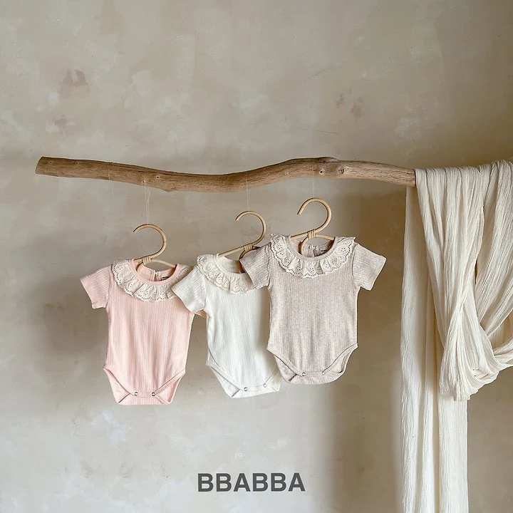 Bbabba - Korean Baby Fashion - #onlinebabyshop - Frill Eyelet Suit - 3