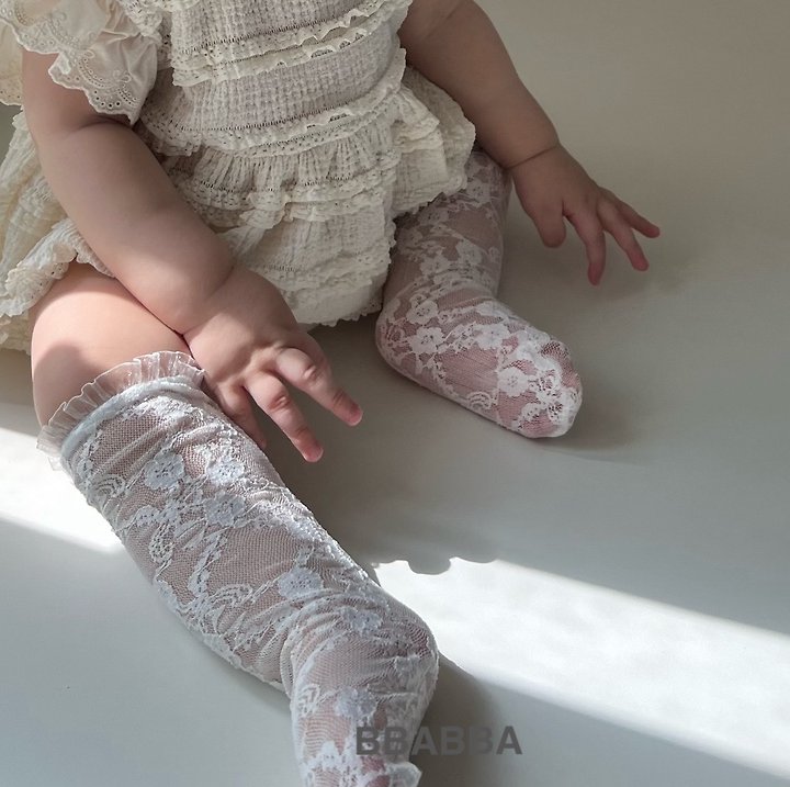 Bbabba - Korean Baby Fashion - #onlinebabyboutique - Lace Socks - 4