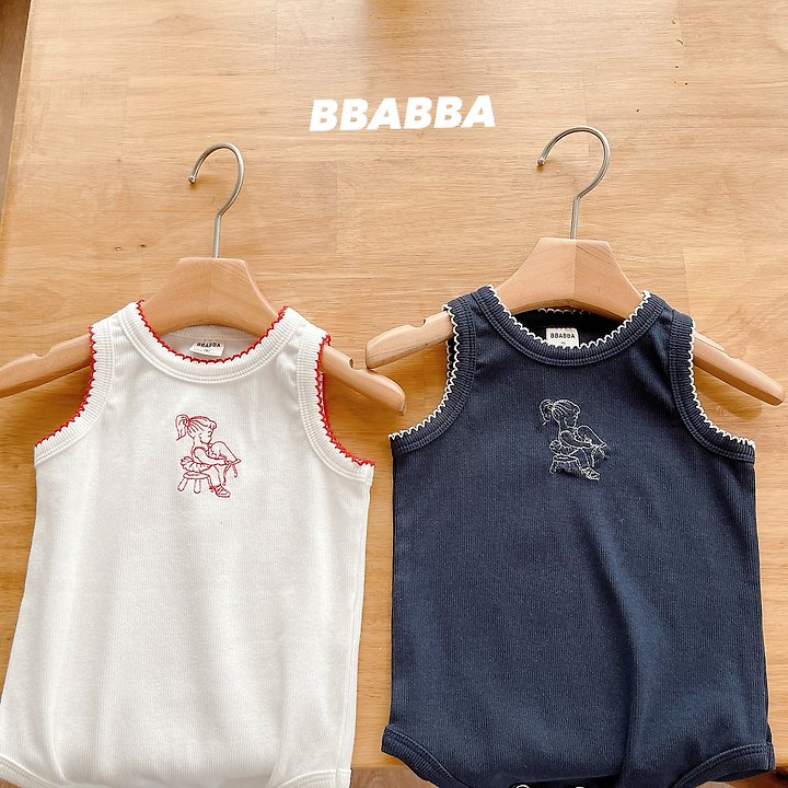 Bbabba - Korean Baby Fashion - #onlinebabyshop - Lulu Embroidered Sleeveless Suit - 6