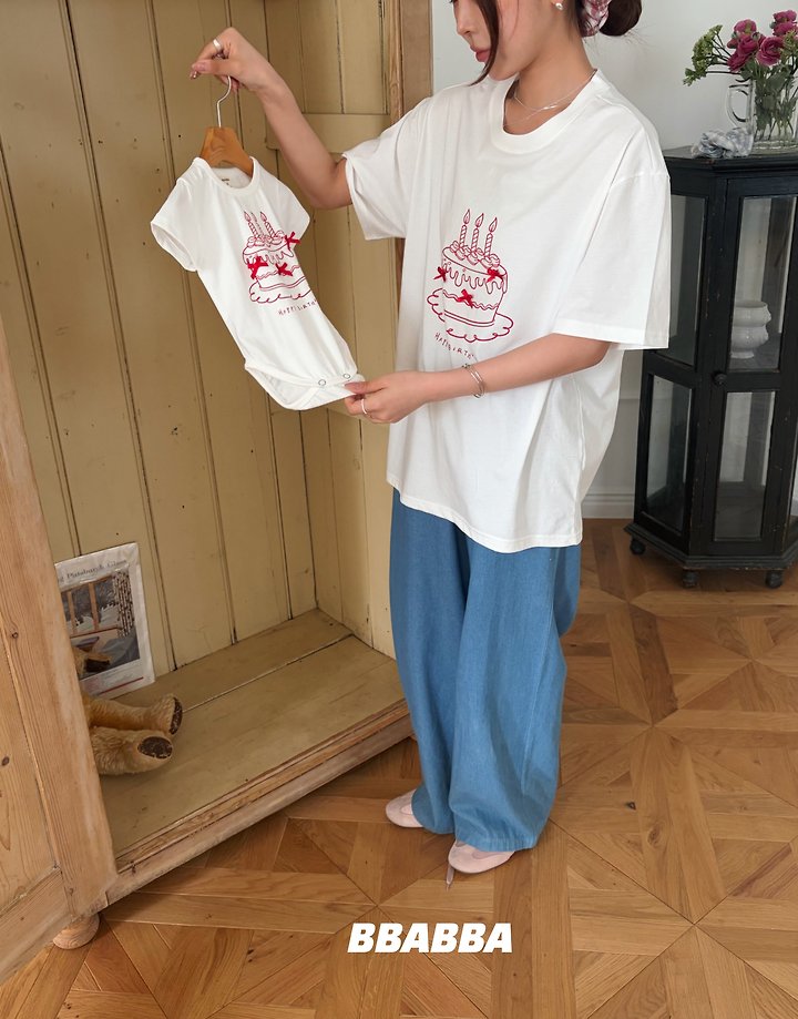 Bbabba - Korean Women Fashion - #momslook - Cake Tee (Mom) - 5