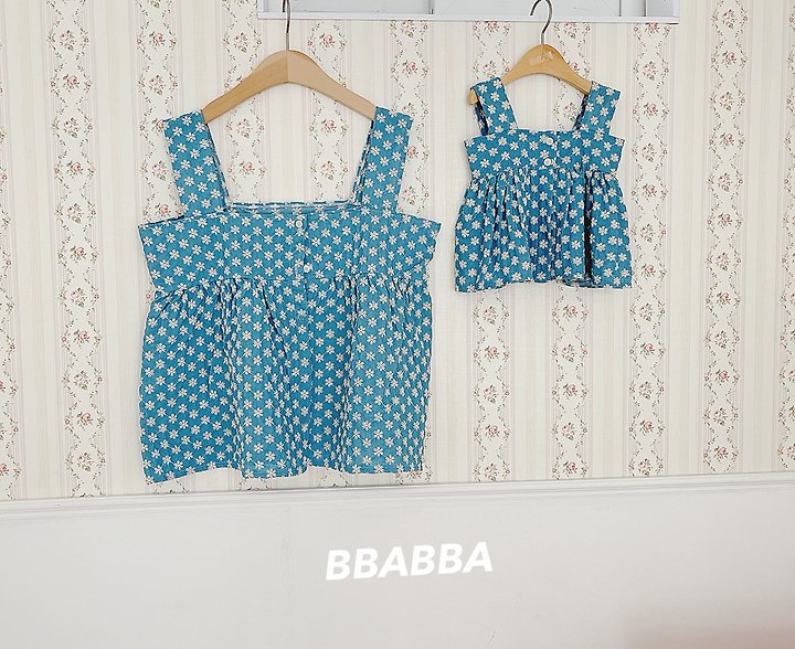 Bbabba - Korean Women Fashion - #momslook - Denim Floral Bustier (Mom) - 8