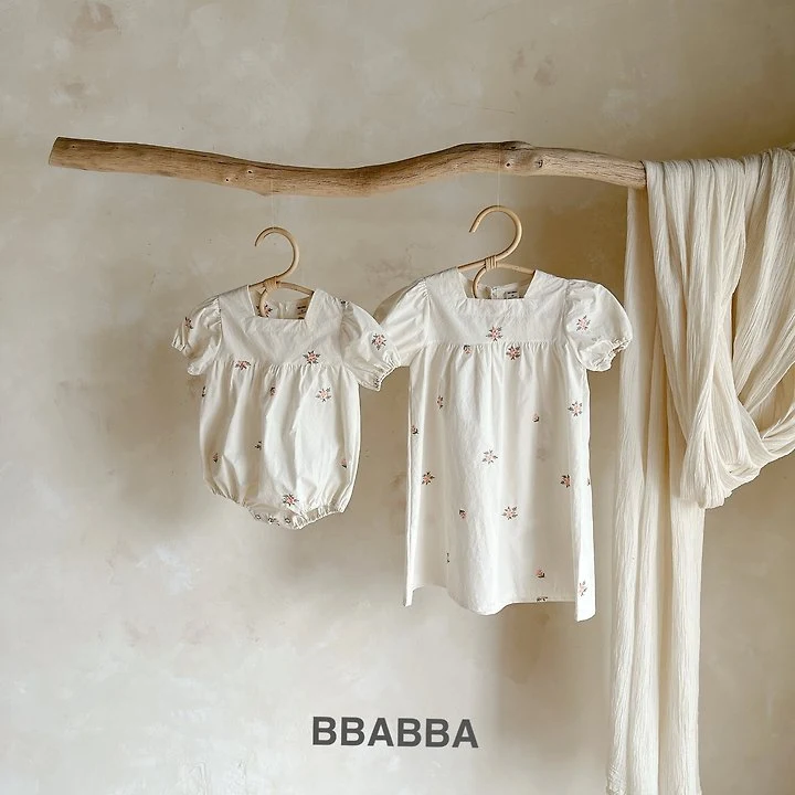 Bbabba - Korean Women Fashion - #momslook - Summer Riella Embroidery One-piece (Mom) - 10
