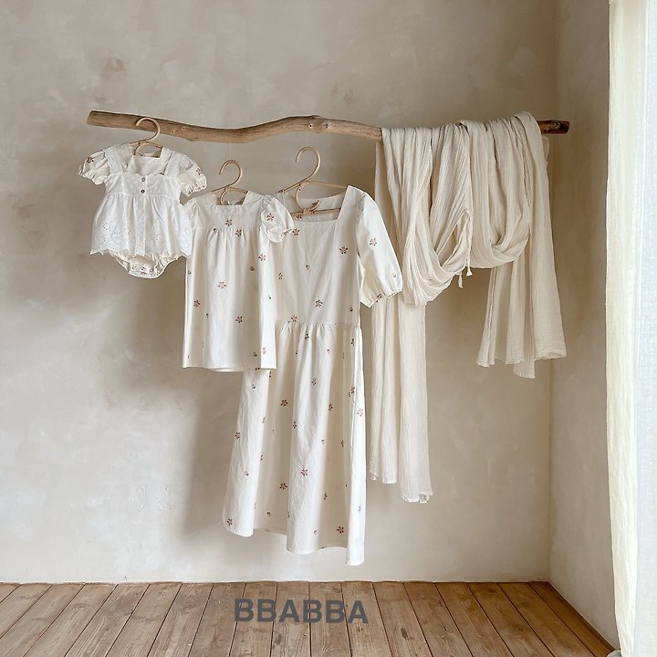 Bbabba - Korean Women Fashion - #shopsmall - Summer Riella Embroidery One-piece (Mom) - 3