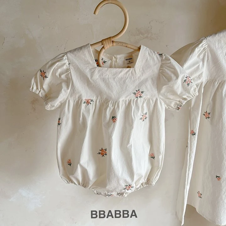 Bbabba - Korean Women Fashion - #shopsmall - Summer Riella Embroidery One-piece (Mom) - 4