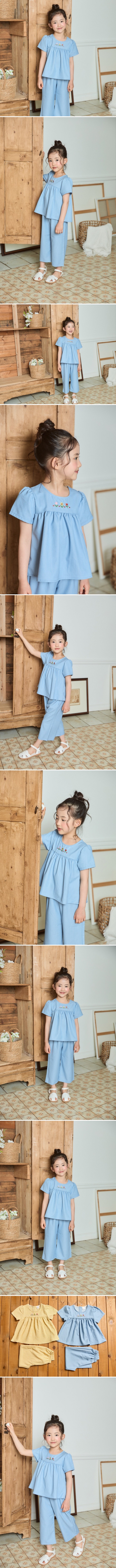 Bbb - Korean Children Fashion - #Kfashion4kids - Embroidered Set - 2