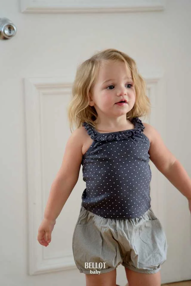 Bellot - Korean Baby Fashion - #babyclothing - Bebe Dotty Frill Sleeveless Top - 5