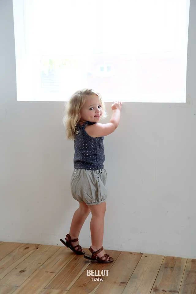 Bellot - Korean Baby Fashion - #babyfever - Bebe Dotty Frill Sleeveless Top - 7