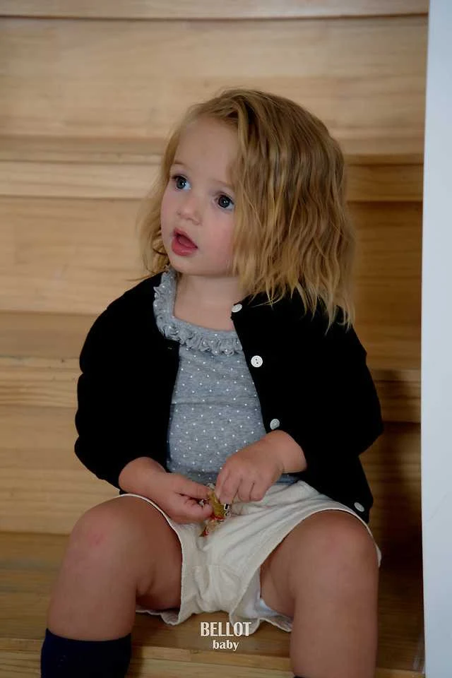 Bellot - Korean Baby Fashion - #babyootd - Bebe Dotty Frill Sleeveless Top - 11