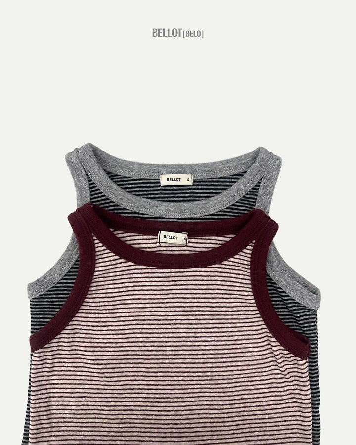 Bellot - Korean Children Fashion - #kidzfashiontrend - Cos Striped Sleeveless Top - 2