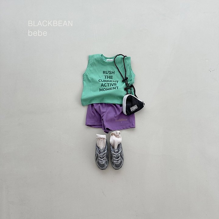 Black Bean - Korean Baby Fashion - #babyoutfit - Rush Baby Sleeveless Tee - 4
