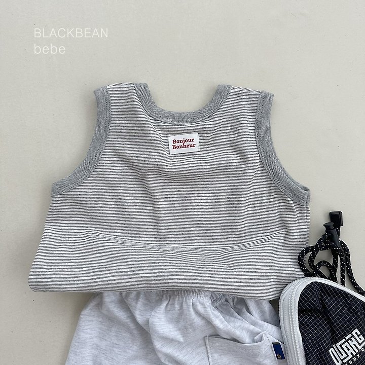 Black Bean - Korean Baby Fashion - #onlinebabyshop - Bonbon Baby Sleeveless Tee - 5