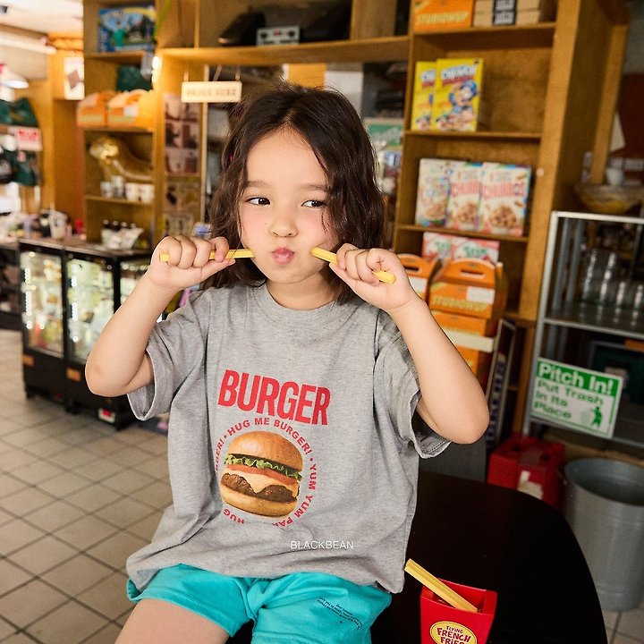 Black Bean - Korean Children Fashion - #Kfashion4kids - Burger Tee - 9