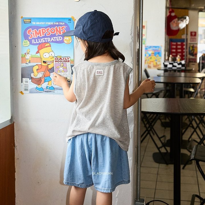 Black Bean - Korean Children Fashion - #childofig - Bonbon Sleeveless Tee - 11