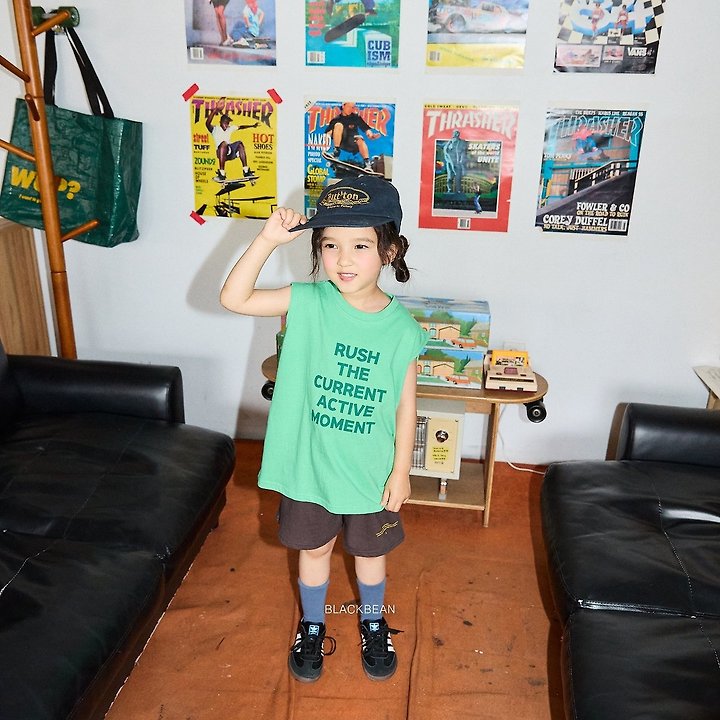 Black Bean - Korean Children Fashion - #childofig - Rush Sleeveless Tee - 10
