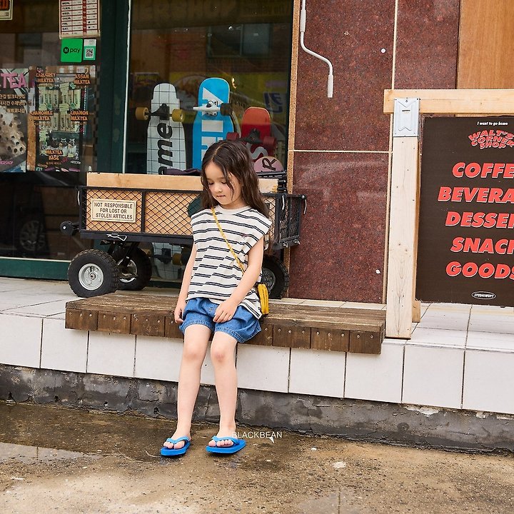 Black Bean - Korean Children Fashion - #childofig - Sunday Sleeveless Tee - 8