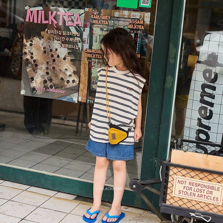 Black Bean - Korean Children Fashion - #designkidswear - Sunday Sleeveless Tee - 10