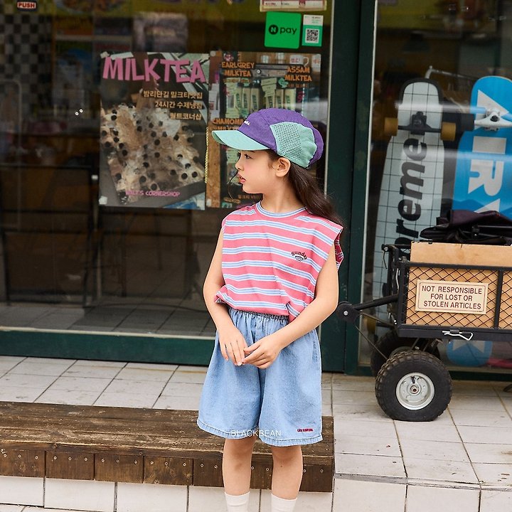 Black Bean - Korean Children Fashion - #discoveringself - Sunday Sleeveless Tee - 11