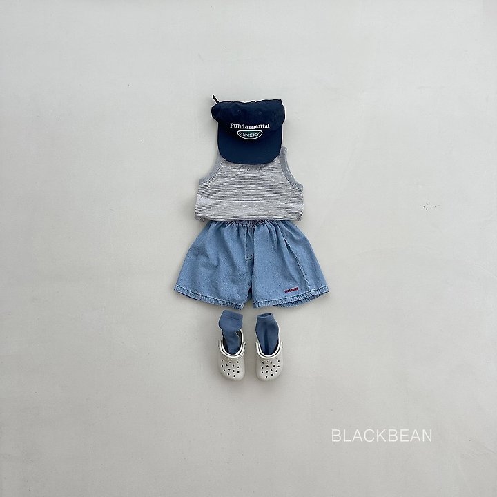 Black Bean - Korean Children Fashion - #kidsshorts - Bonbon Sleeveless Tee - 3