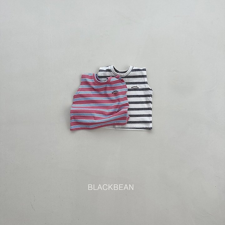 Black Bean - Korean Children Fashion - #kidzfashiontrend - Sunday Sleeveless Tee