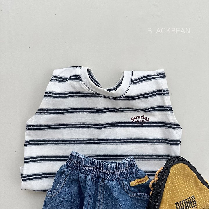Black Bean - Korean Children Fashion - #littlefashionista - Sunday Sleeveless Tee - 4