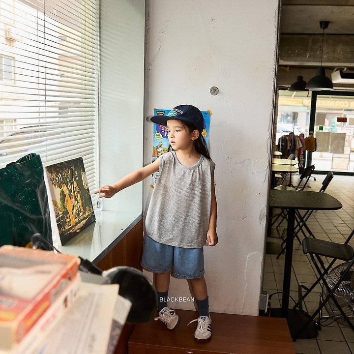 Black Bean - Korean Children Fashion - #minifashionista - Bonbon Sleeveless Tee - 9
