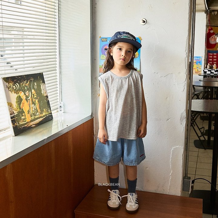 Black Bean - Korean Children Fashion - #prettylittlegirls - Bonbon Sleeveless Tee - 10