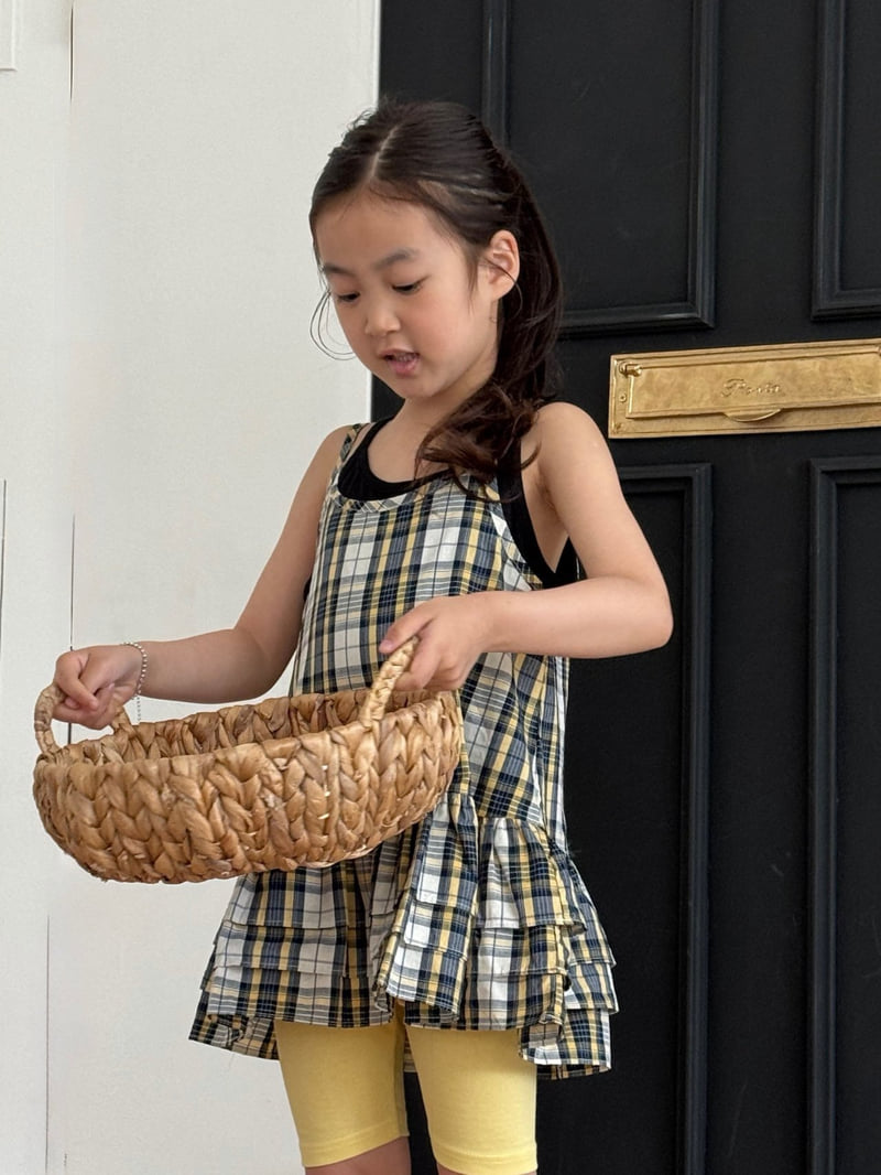 Bon Bon Butik - Korean Children Fashion - #discoveringself - Check Tiered One-piece - 3