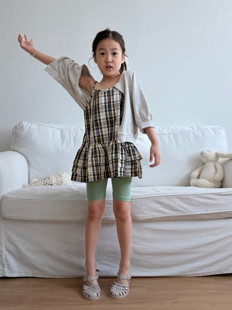 Bon Bon Butik - Korean Children Fashion - #discoveringself - Check Tiered One-piece - 4