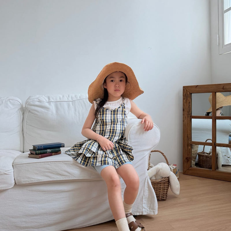 Bon Bon Butik - Korean Children Fashion - #littlefashionista - Check Tiered One-piece - 9