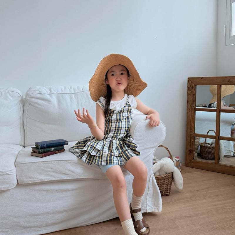 Bon Bon Butik - Korean Children Fashion - #prettylittlegirls - Check Tiered One-piece - 12