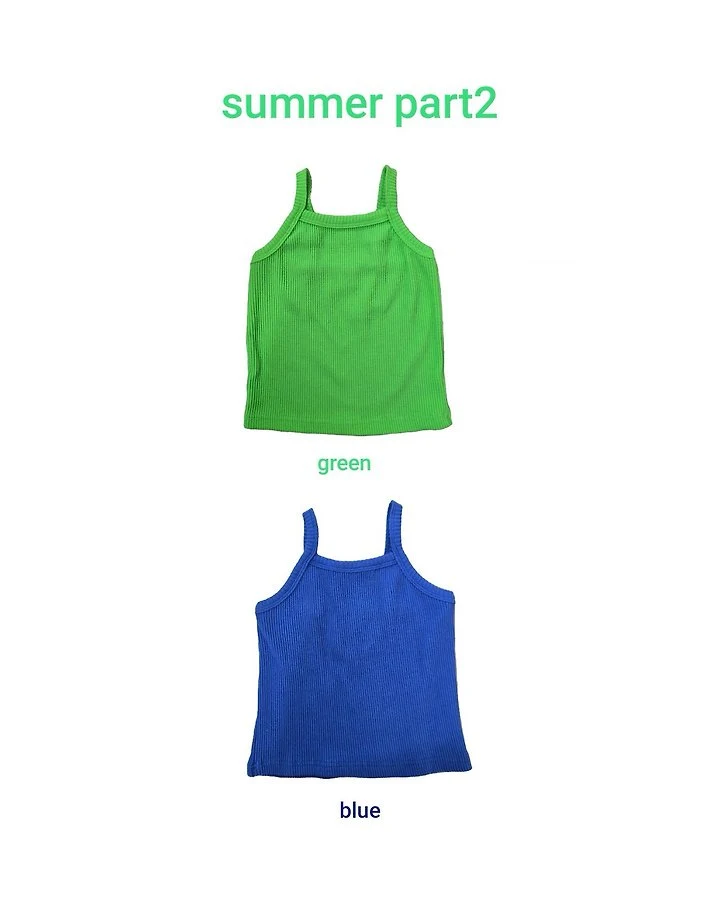 Bymimi - Korean Children Fashion - #Kfashion4kids - Color Sleeveless Top