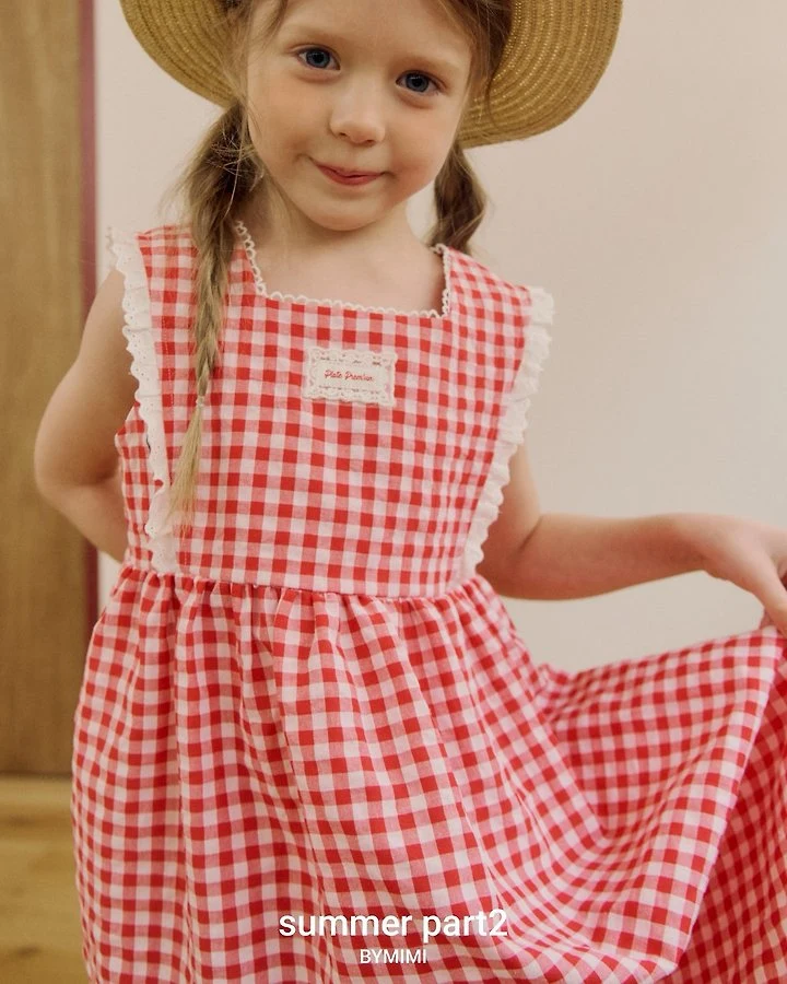 Bymimi - Korean Children Fashion - #childofig - Holic One-piece (Check) - 8
