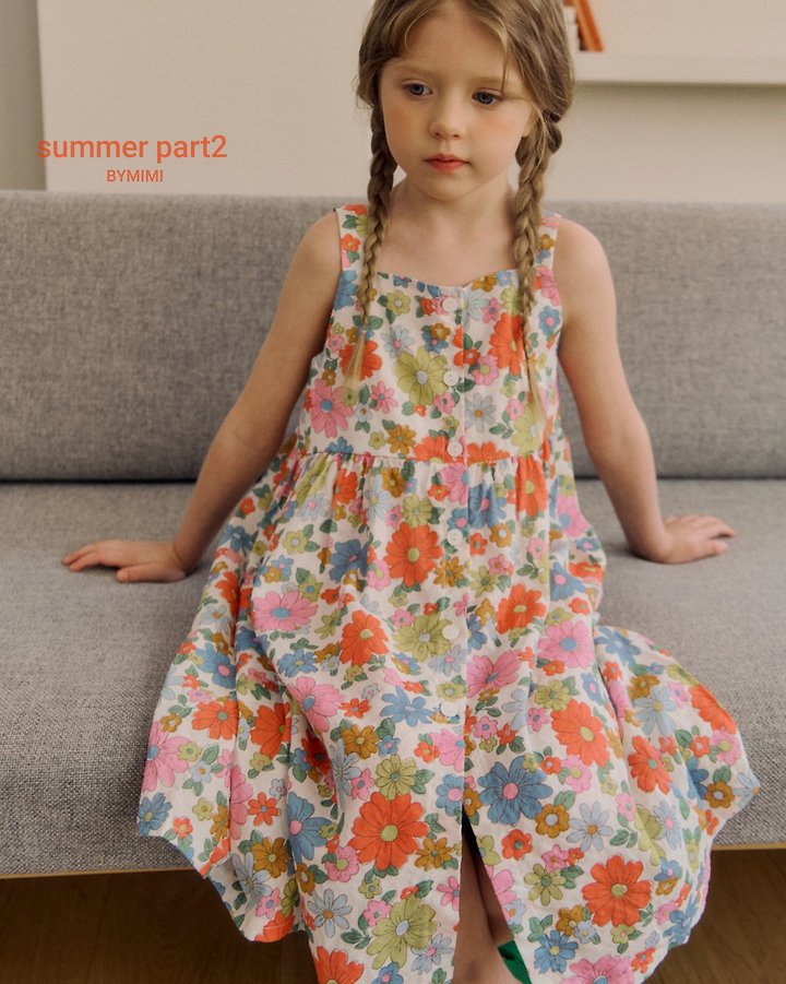 Bymimi - Korean Children Fashion - #childofig - Multi Flower One-piece - 6