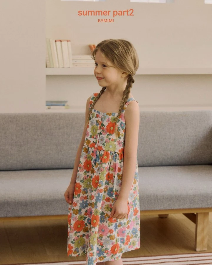 Bymimi - Korean Children Fashion - #childofig - Multi Flower One-piece - 7
