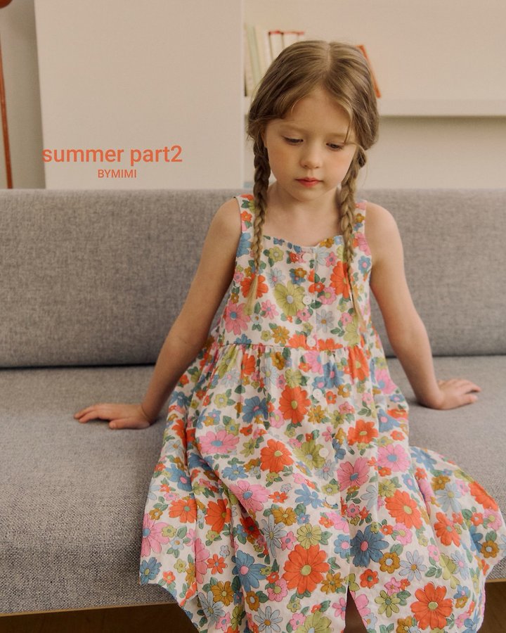 Bymimi - Korean Children Fashion - #childrensboutique - Multi Flower One-piece - 8