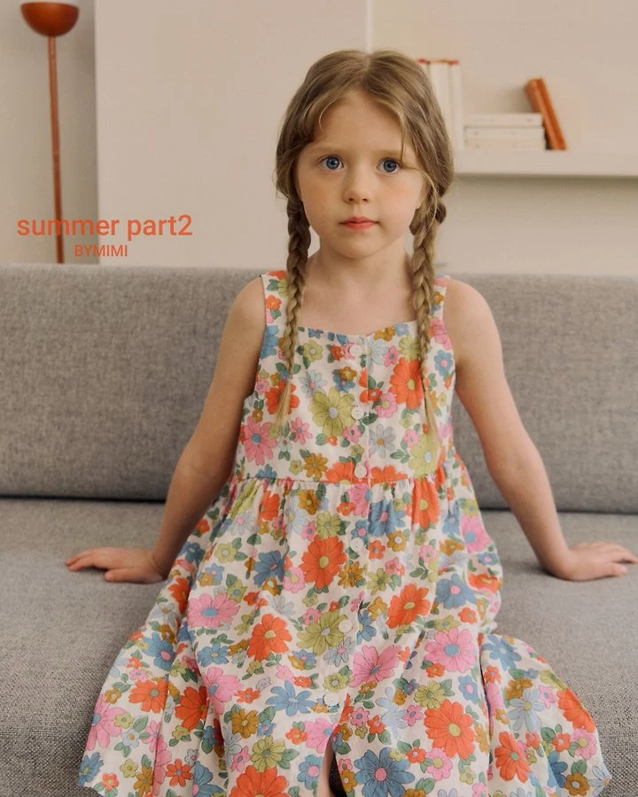 Bymimi - Korean Children Fashion - #discoveringself - Multi Flower One-piece - 10